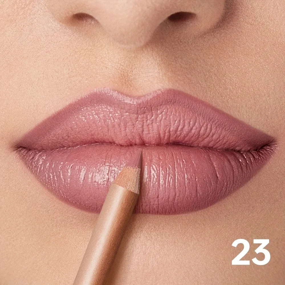 Blushimmer matte nude lip liner pencil with long-lasting, waterproof, smudge-proof formula, featuring a smooth, precise application.
