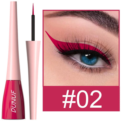 Matte dark green waterproof liquid eyeliner pencil by Blushimmer, ultra-thin, quick-drying, long-lasting eye makeup with vibrant color.