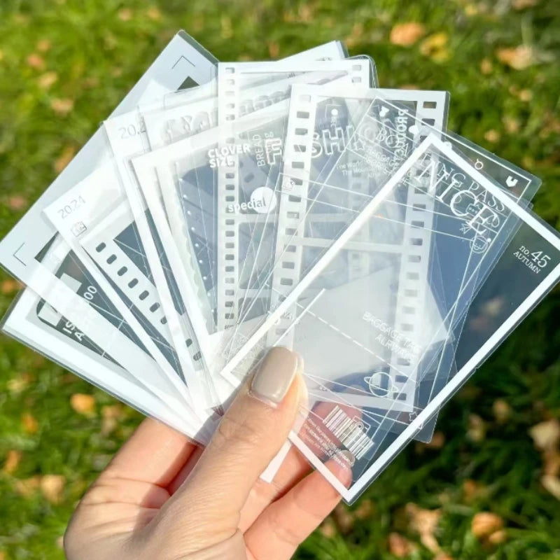 20PCS Transparent Self-adhesive Paper DIY Handicrafts - Suitable for Decorating Scrapbooks and Bookmarks