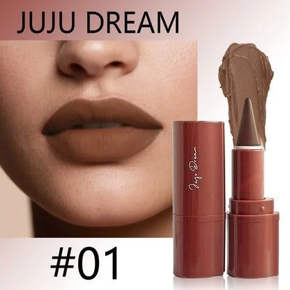 Blushimmer tapered gradient lip liner in matte black brown velvet, waterproof, non-sticky contouring lip crayon.