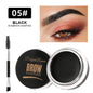 3D Wild Eyebrow Tint Cream by Blushimmer in waterproof matte brown black gel, showing the tinted brow product with applicator.