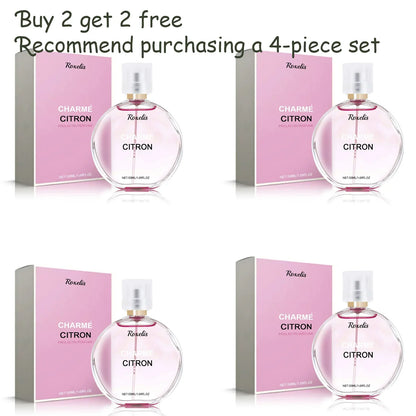 Blushimmer women's perfume bottle with elegant floral scent, showcasing a sleek design and subtle fragrance for daily wear.