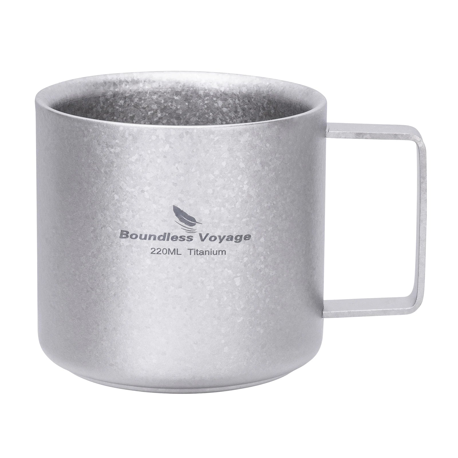 Boundless Voyage Titanium Double Wall Coffee Cup Mini Camping Mug Outdoor Tableware Lightweight Drinkware 220ML Ti3052D