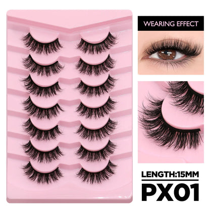Blushimmer fluffy 3D mink cat eyelashes for a natural look, lightweight, reusable false lashes suitable for daily, party, or wedding makeup.