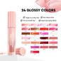 Blushimmer lip makeup kit with gloss, pencil, and balm set in a gift box, featuring matte and glossy lip products.