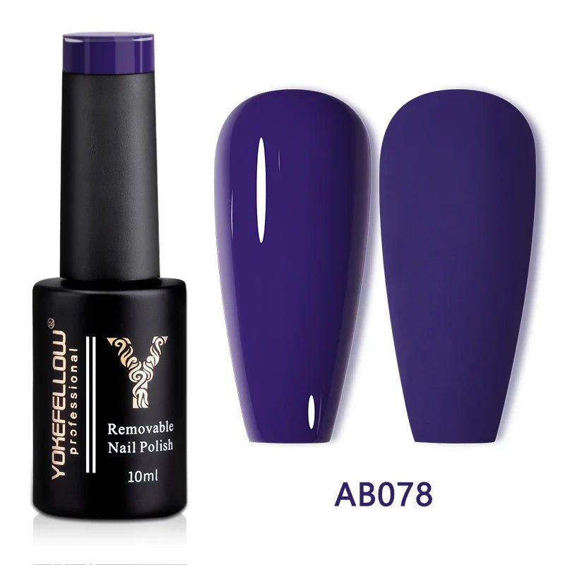 YOKEFELLOW 10ml translucent pink gel nail polish by Blushimmer, high-quality soak-off UV gel for long-lasting, natural nail look.