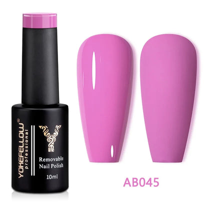 Blushimmer Yokefellow 10ml translucent pink jelly gel nail polish with a smooth finish and soak-off UV gel for long-lasting nails.