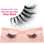 Blushimmer 3D Mink Fluffy Half False Eyelashes with clear band, natural soft lightweight strip, reusable short eye lashes extension.