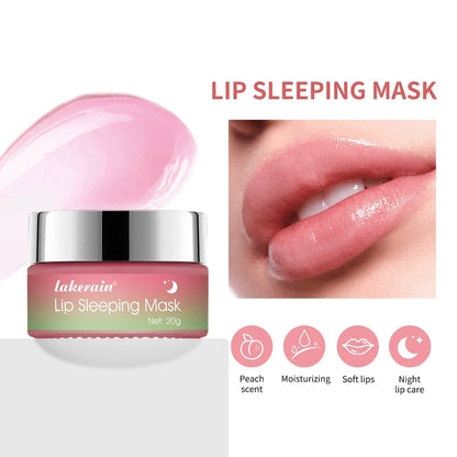 Blushimmer Jelly Peach Lip Sleeping Mask in a jar, showing a peach-colored, nourishing lip care product for dry, chapped lips.