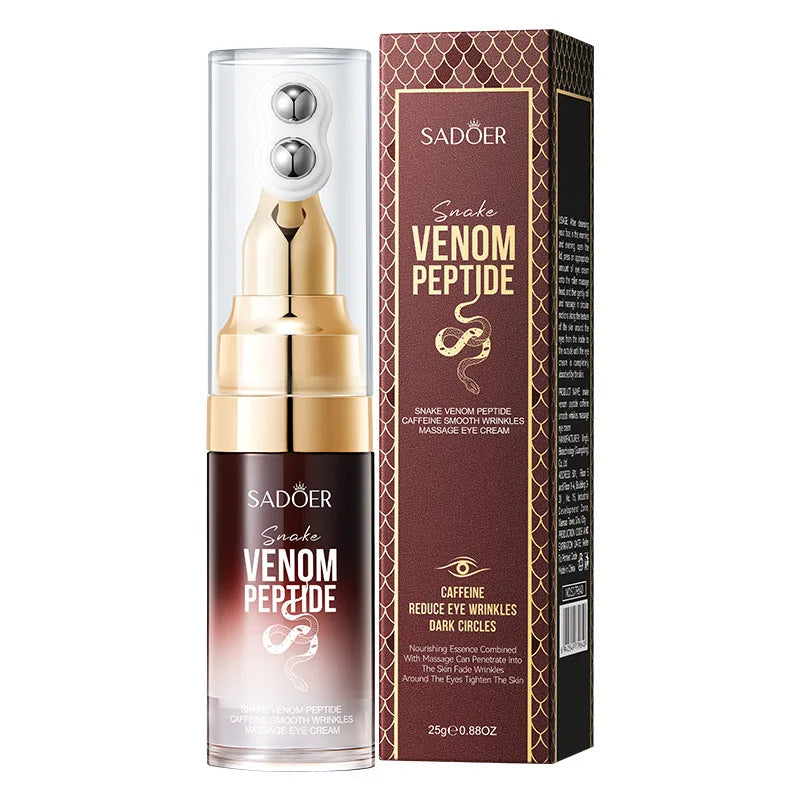 Blushimmer SADOER snake venom peptide caffeine eye cream jar with applicator for anti-wrinkle, dark circles, and moisturizing eye skin care