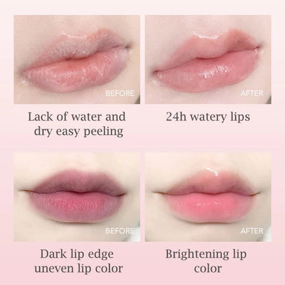 Blushimmer Pennyfun fruit-flavored lip balm set with colorful tubes, showcasing ultra-hydrating, moisturizing lip treatment.