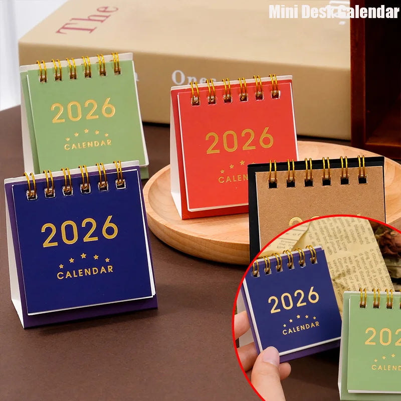 Mini 2026 Calendar Office School Supplies Calendar Desk Calendar monthly Planner Desk Accessories Decor Record Office Stationery