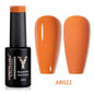 YOKEFELLOW 10ml translucent pink gel nail polish by Blushimmer, showing the glossy, smooth finish of the soak-off UV gel in a clear bottle