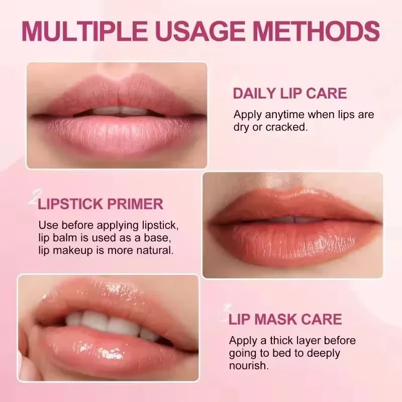 Blushimmer dark lip balm lightening melanin mask with pink gloss, exfoliating and moisturizing for smoother, softer lips.