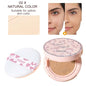 Blushimmer Air Cushion BB Foundation and CC Cream in compact case with sponge applicator, showcasing natural finish and matte concealer.
