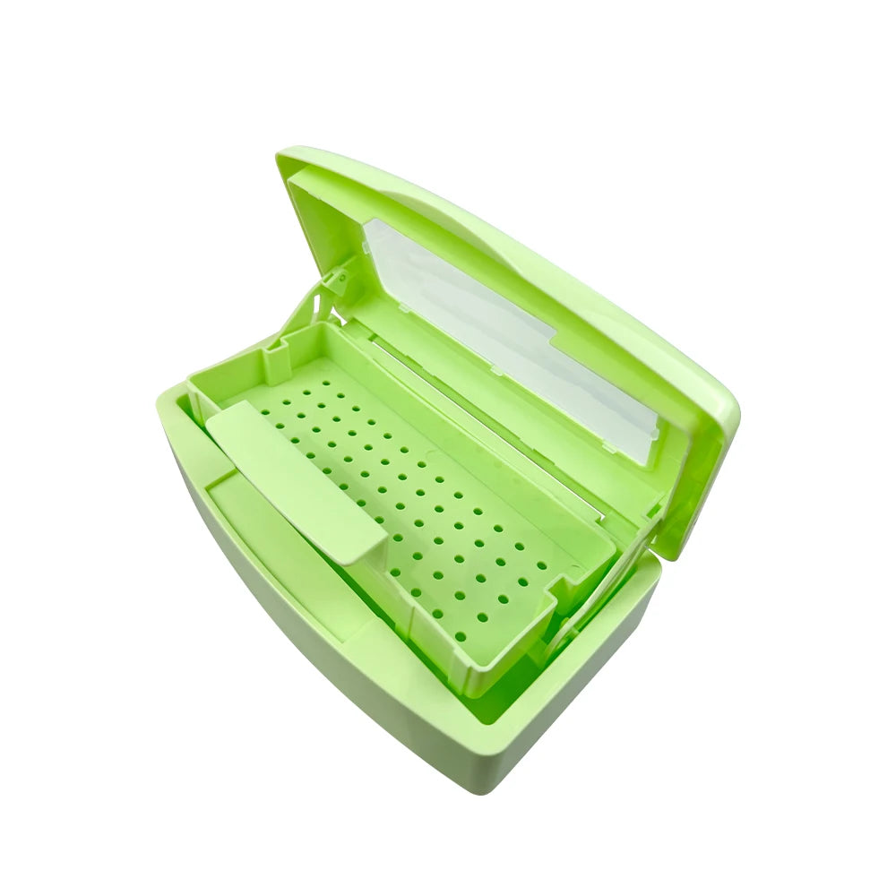 Dental Instrument Sterilizer Disinfection Box Manicure Nail Tools Tweezers Sterilizing Tray Surgical Pliers Cleaner Equipment