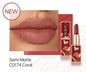 Blushimmer CATKIN velvet matte lipstick in a sleek tube, showing a smooth, creamy, hydrating satin finish lipstick.