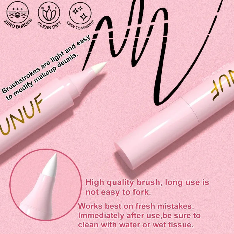 Blushimmer makeup remover pencil for eyeliner, lip, eye shadow correction, and makeup removal with easy-to-clean cleansing tool.