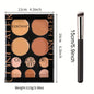 Blushimmer 2-piece concealer palette with brush set, featuring high-coverage, silky texture for face contour and blemish concealment.