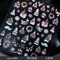 Silver Christmas snowflake nail stickers by Blushimmer, featuring self-adhesive holiday nail decals with snowflakes and winter holiday designs.
