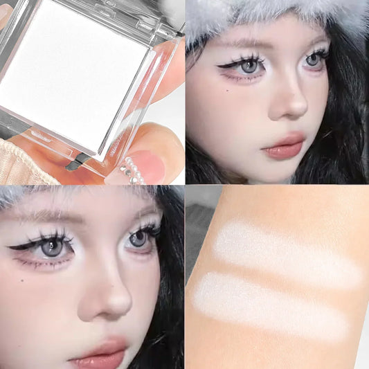 Blushimmer Hisyi Matte Monochrome Eyeshadow Palette with natural light highlighter powder for eye contouring and brightening.