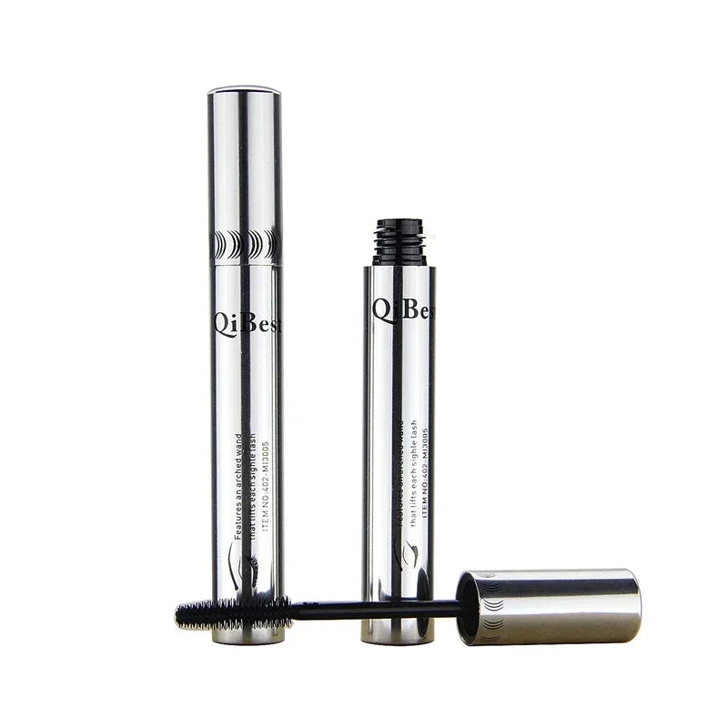 Blushimmer 4D silk fiber waterproof mascara with thickening and lengthening black formula, ideal for eyelash extension and dramatic lashes.