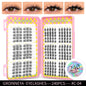 Blushimmer GROINNEYA eyelash clusters, 320 pcs, natural volume eyelash extension, mixed tray of short and long cluster lashes