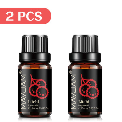 Blushimmer MAYJAM Fruit Essential Oil 10ml with cherry, banana, papaya, grape, litchi, guava, kiwifruit, pear, fig scents for diffuser and candle