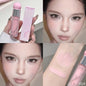 Blushimmer Liquid Blusher in nude pink, water-light jelly formula, with highlighter for natural glow and Korean-style makeup.