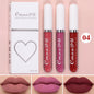 Blushimmer 3-piece matte lipstick and lip gloss set with long-lasting, waterproof, non-fading formulas in elegant packaging.