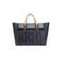 LPO women's embossed business tote handbag with shoulder strap and matching wallet, stylish and functional for professional use.