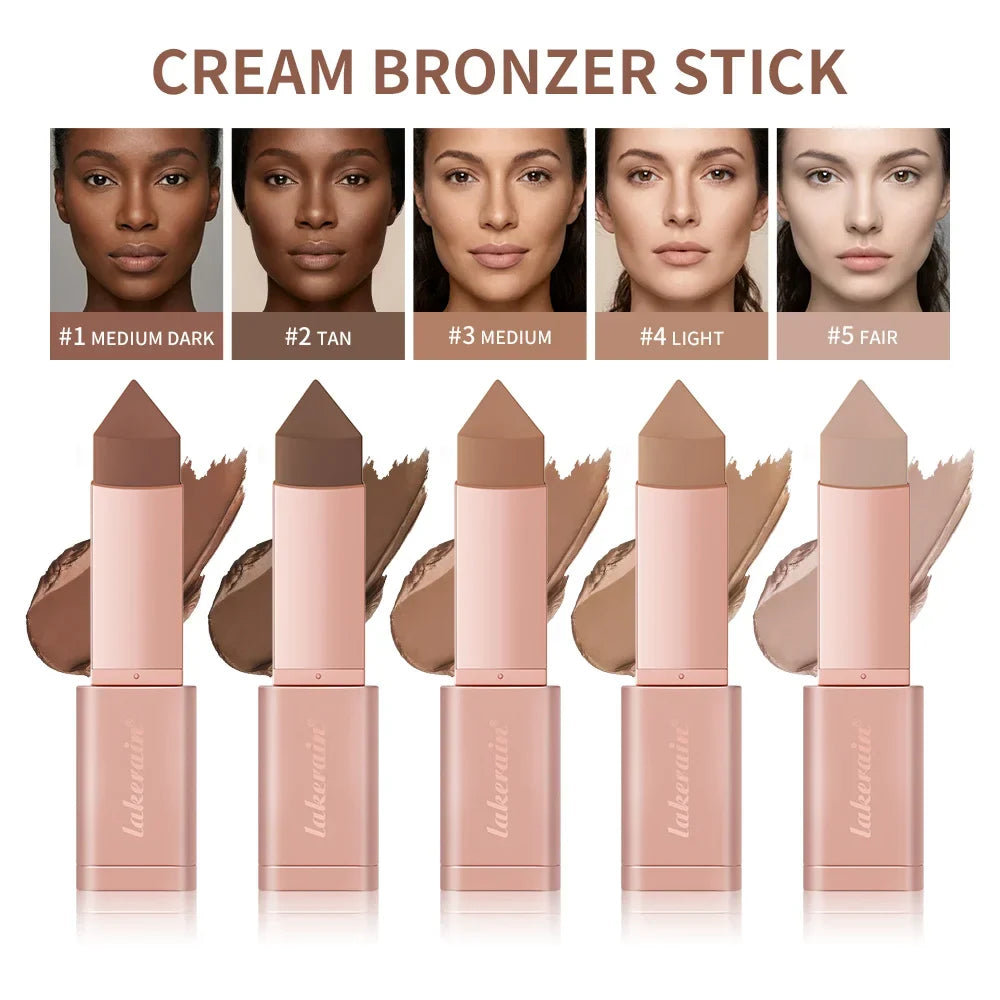 Blushimmer 2-in-1 cream bronzer and contour stick for adding depth and dimension to the face with a seamless finish