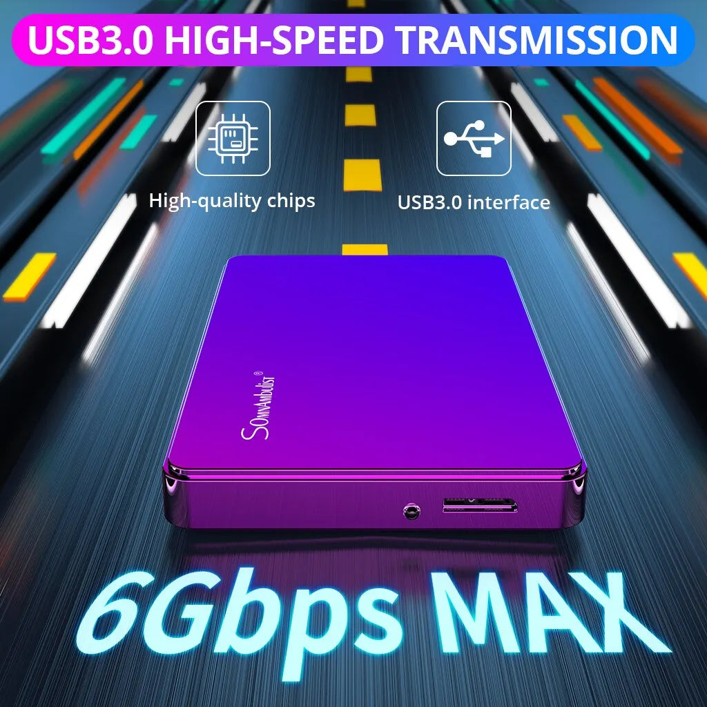 SomnAmbulist HDD 2.5Inch Portable External Hard Drive 250GB 320GB 500GB 1TB USB3.0 Storage Compatible for PC Laptops TV PS4 Xbox