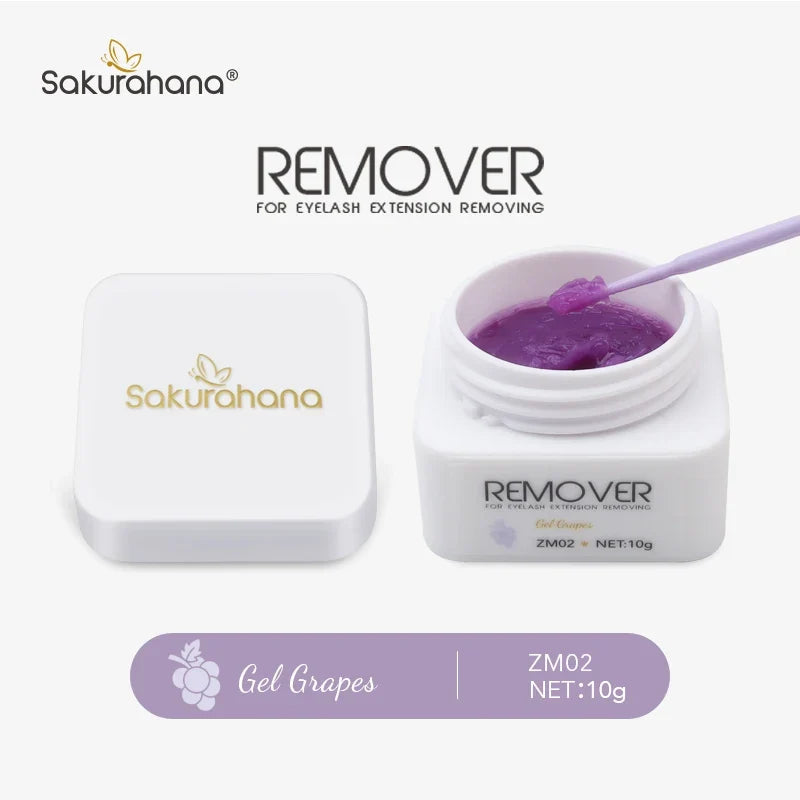 Blushimmer SAKURAHANA eyelash glue remover gel cream, gentle, no stimulation, professional Korean makeup lash glue remover in a jar
