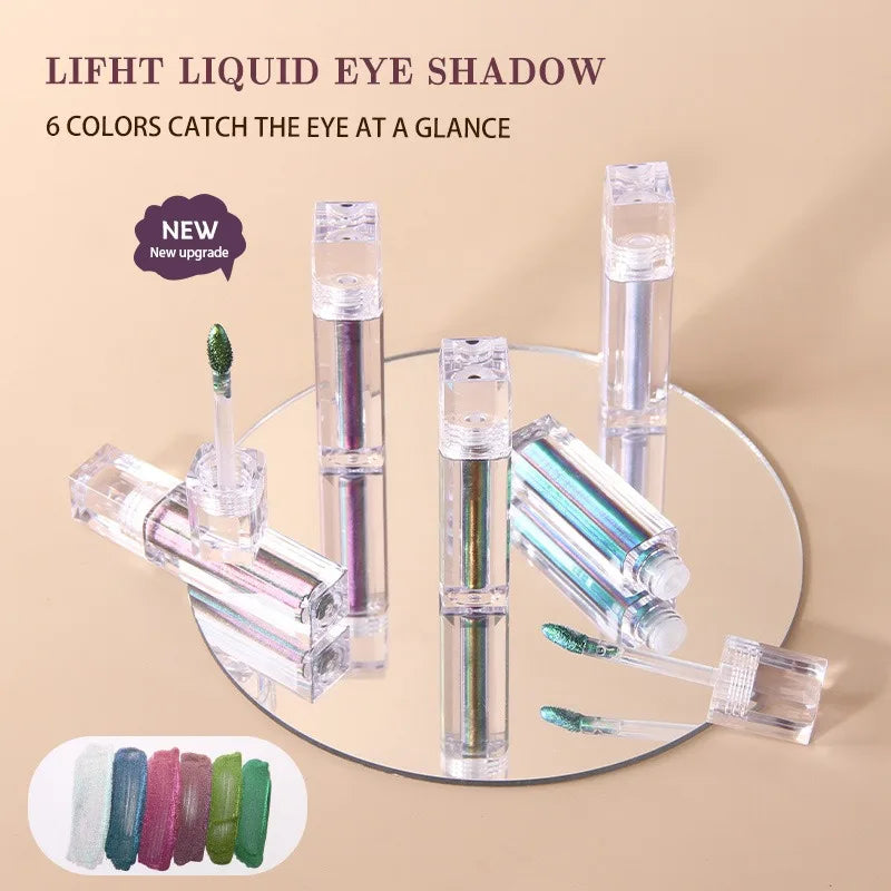 Chameleon Liquid Eyeshadow Eyeliner Sparkling Liquid Eye Shadow Metallic Shining Eye Shadow Liner Makeup Green Purple Silvery