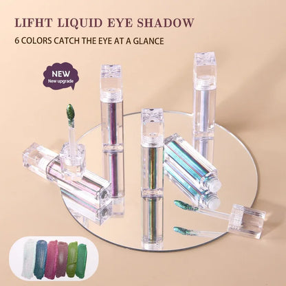 Chameleon Liquid Eyeshadow Eyeliner Sparkling Liquid Eye Shadow Metallic Shining Eye Shadow Liner Makeup Green Purple Silvery