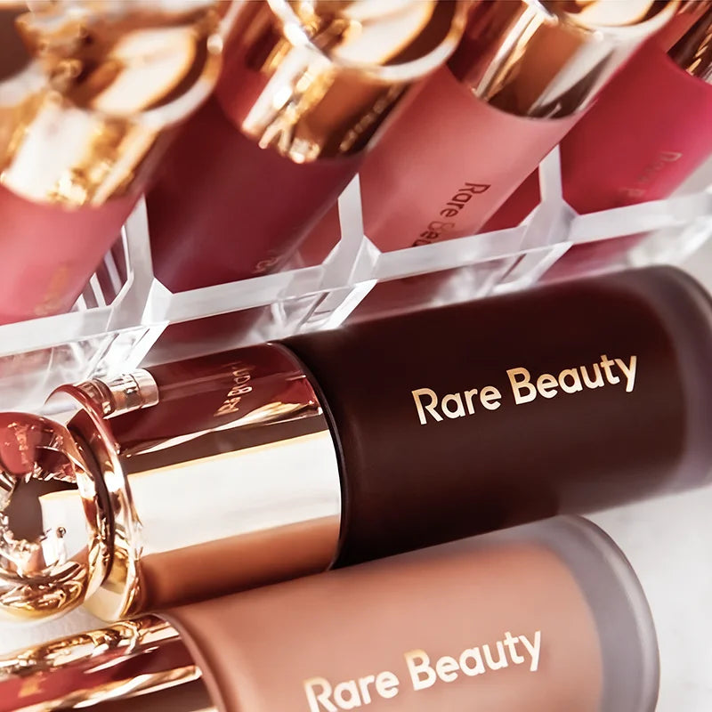 Blushimmer Rare Beauty Soft Pinch face contour liquid bronzer in a smooth, natural, waterproof blush and highlight cream.
