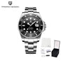 2026 PAGANI DESIGN men's mechanical diving watch with 43mm ceramic bezel, sapphire glass, automatic movement, black dial