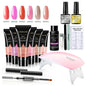 Blushimmer Limegirl 15ml extension nail gel set with 6W LED lamp, full manicure kit for quick finger extensions and nail molds.