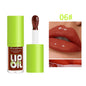 Blushimmer 6-tone moisturizing luminous lip gloss oil in transparent 3g liquid, shiny and hydrating for glossy lips.