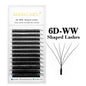 Blushimmer MASSCAKU 12Lines premium mink 3D-6D false eyelash extensions in W shape, soft, natural individual lash supplies.