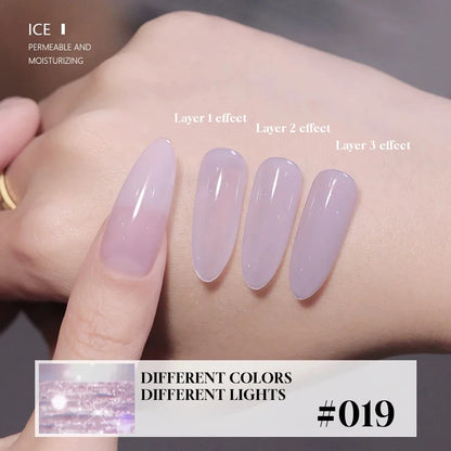 Blushimmer MIANEL 12ML Japanese style fairy gel nail polish in white, pink, nude, and clear shades for summer pink nail designs.