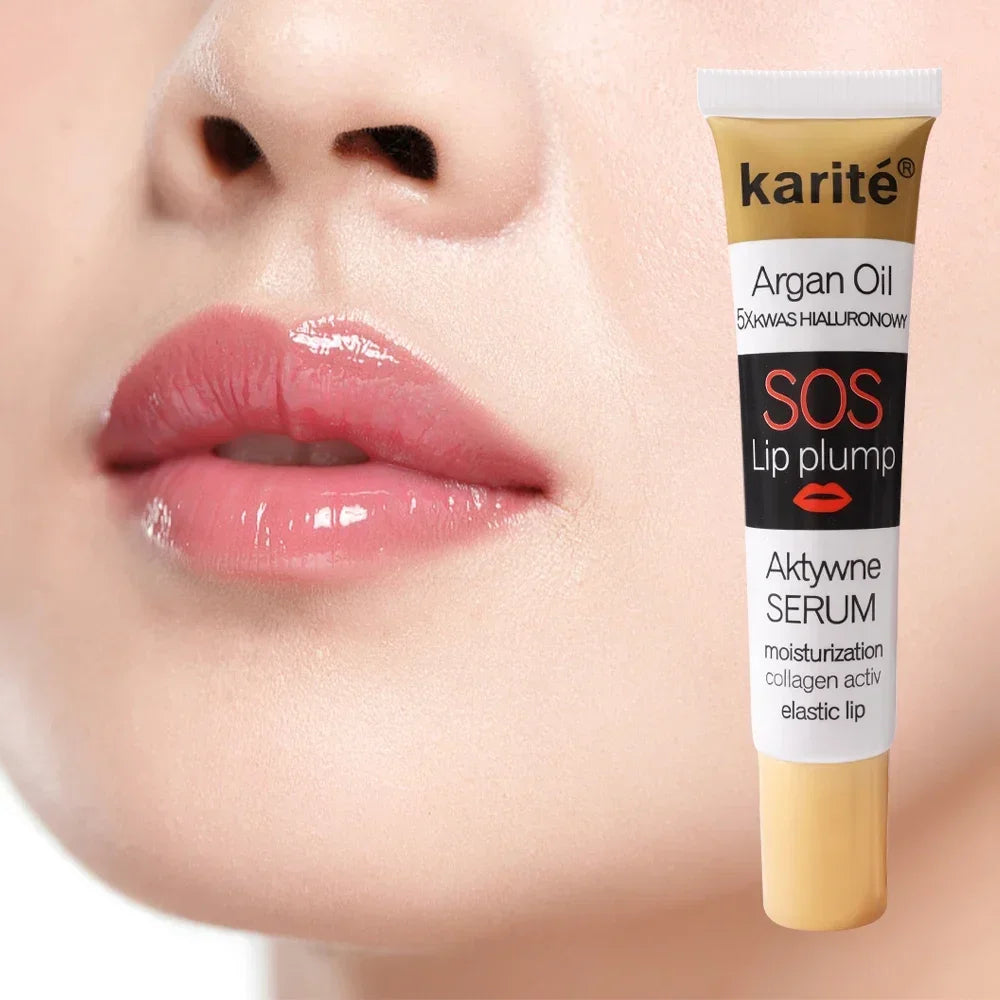 Blushimmer moisturizing lip plumper gloss with mineral oil for extreme volume and nourishing, shiny lips.