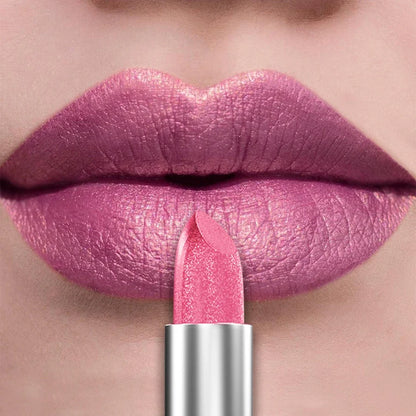 Blushimmer 21-color metallic lipstick with glitter and pearlescent finish, long-lasting shiny lip tint and matte lip makeup.