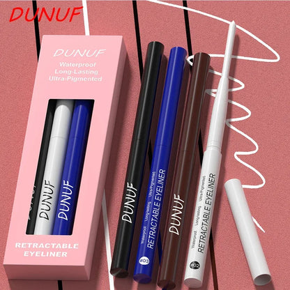 4 Pcs/set Retractable Eyeliner Durable Waterproof Eyeliner Pencil Non-smudging Soft Easy to Operate Sweat