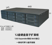 12-Bay Hard Disk Cabinet Nas External Storage Box 12G Backplane Series Cages