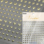 Colorful Cat's Eye 5D gradient European love heart gem nail art stickers with wing crystals for manicure decoration.