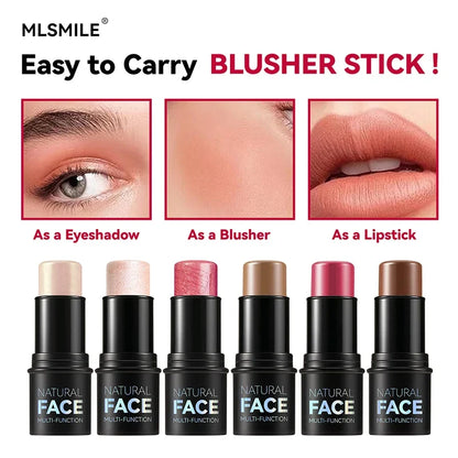 Blushimmer Face Pearl Stone Highlighter Stick with contour and blush for luminous, sculpted cheeks and brightened skin.