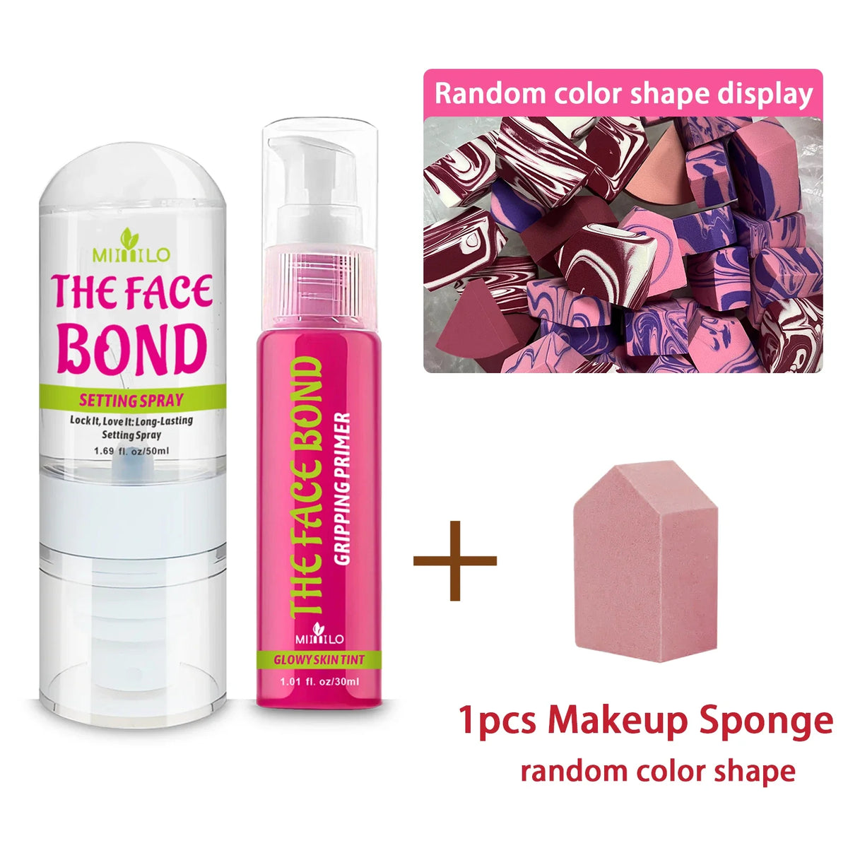 Blushimmer long-lasting primer setting spray duo with deep hydration, non-greasy, smudge-proof makeup base that holds like glue