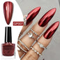 Blushimmer metallic mirror nail polish in 8ml bottle, showcasing a shiny, reflective finish for salon-quality long-lasting manicure.
